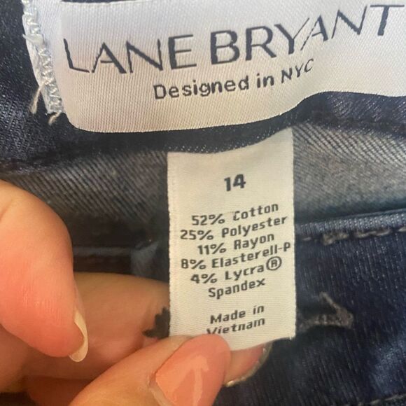 Lane Bryant High Rise Ultimate Stretch Skinny Dark Denim Jeans - Picture 5 of 7